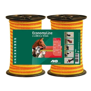 Vp.Szalag Economy Line 2x200m/10mm 60kg Sárga/Narancs