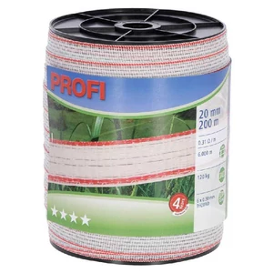 Vp.Szalag profi 200m/20mm Fehér/Piros 6x0,3