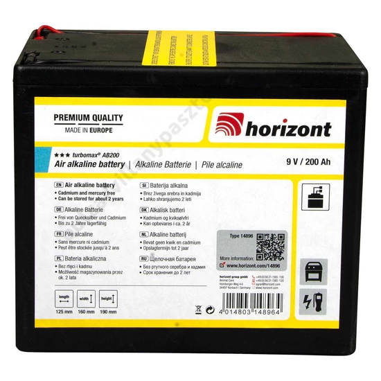 TURBOMAX AB200 szárazelem 9V/200Ah