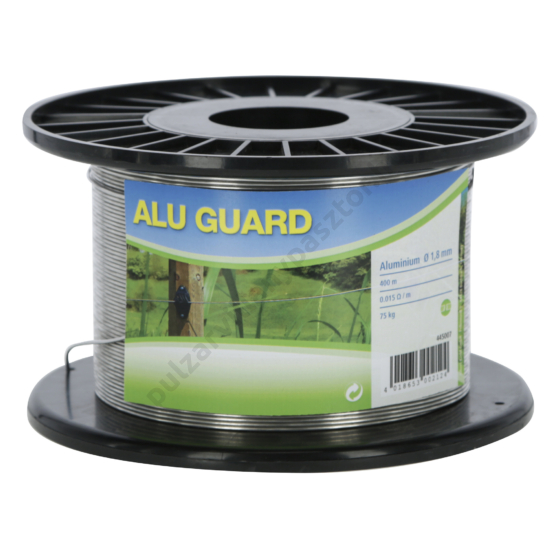 ALU QUARD villanypásztor aluminium huzal, 400m, 1,8mm, 0,015ohm/m, 75 kg