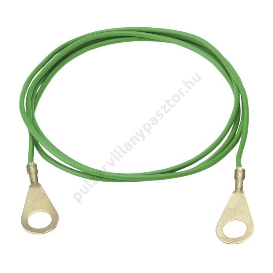 Csatlakozó kábel, 100 cm, zöld, 2 db csatlakozó saruval