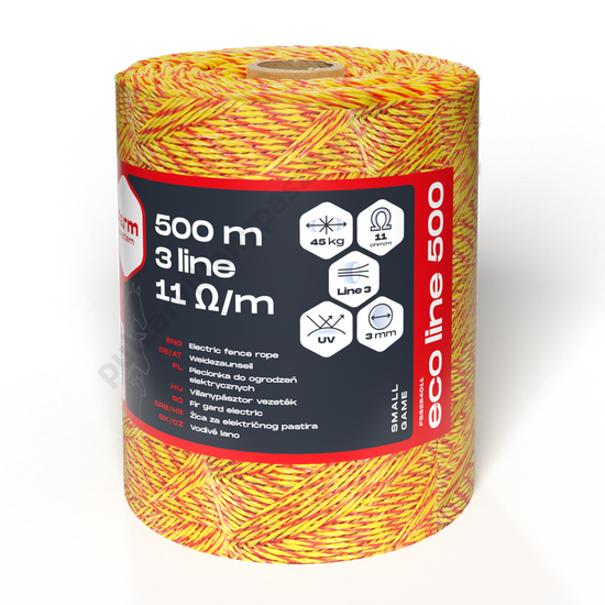 ECO LINE 500 villanypásztor vezeték, 11 Ω/m, 45kg, 500m, 3mm, 44519