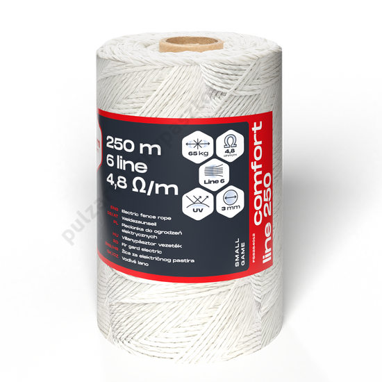 COMFORT LINE 250 villanypásztor vezeték, 4,8 Ω/m, 65kg, 250m, 3mm