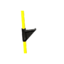 Kép 2/3 - Üvegszálas Villanypásztor tartóoszlop sárga 124cm/12mm egy taposófüllel 10db/csomag WZ